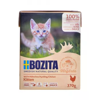 BOZITA Fresh Menu Kitten pedaços em molho - comida húmida para gatos - 370g