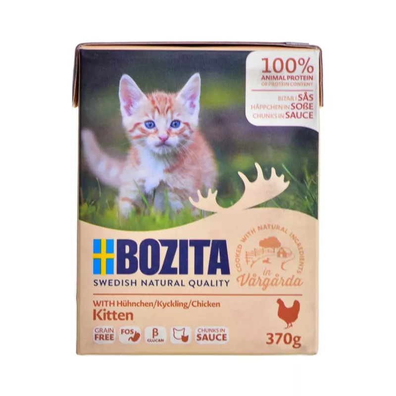 BOZITA Fresh Menu Kitten pedaços em molho - comida húmida para gatos - 370g