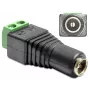 Adaptador de cabo DeLOCK 65485 DC 2,5 x 5,5 mm 2p preto verde