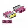 Acoplador de fibra ótica DeLOCK 86896 SC duplex fêmea para SC duplex fêmea multimodo violeta