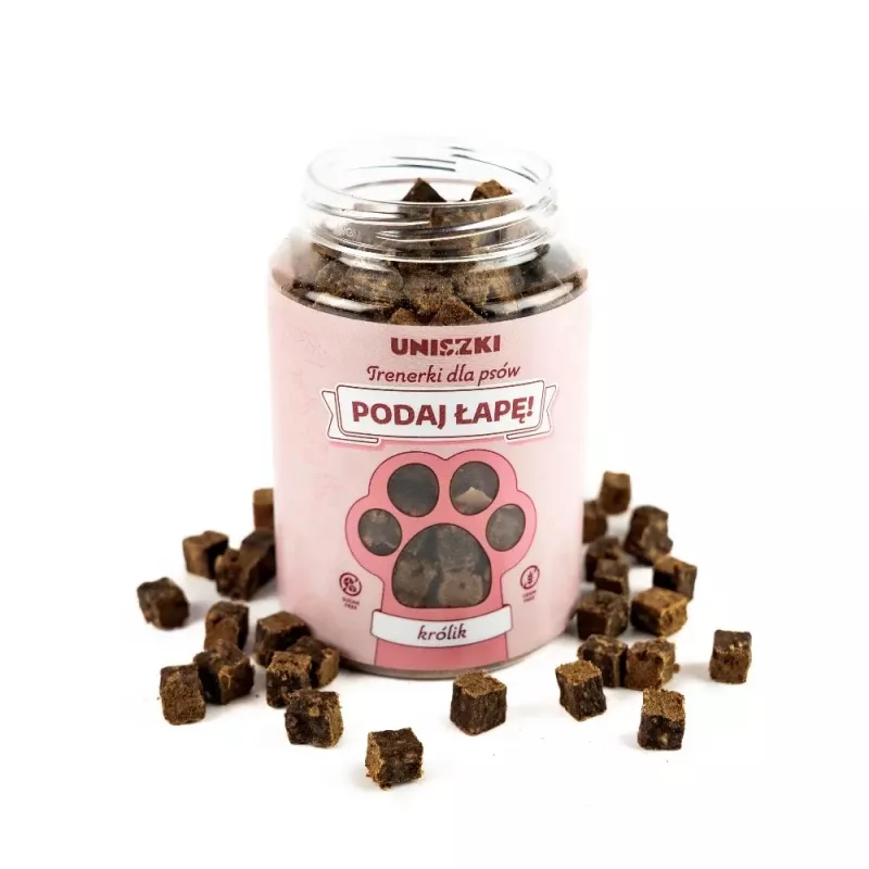 Petiscos de treino para cães UNISZKI Trainers sabor coelho 150 g saco