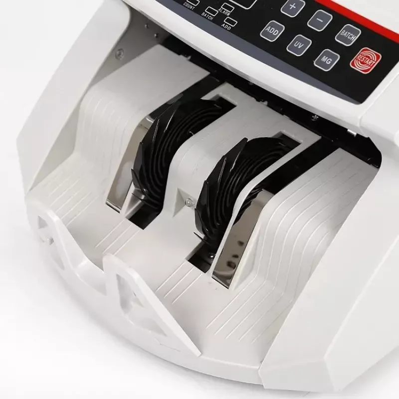 Contador de notas Extralink EX.21373 UV MGF branco — contador de moedas com deteção UV e MG