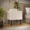 Mesa de cabeceira Cama LUCCA, cama meble, 47x40x52 cm, cashmere, MDF/aglomerado, conjunto de 2