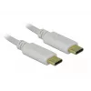 Delock - Cabo USB-C/alimentação - conector macho USB-C de 24 pinos para conector macho USB-C de 24 pinos - 5 A - 15 cm - USB Power Delivery (100 W), suporta Power Delivery 2.0 - branco (85357)