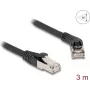 Cabo de rede DeLOCK RJ45 Cat.6A angular 45° para reto 3 m preto