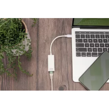 Adaptador Digitus DN-3024 USB 3.0 20 cm 1x USB-C para 1x RJ45 blindado