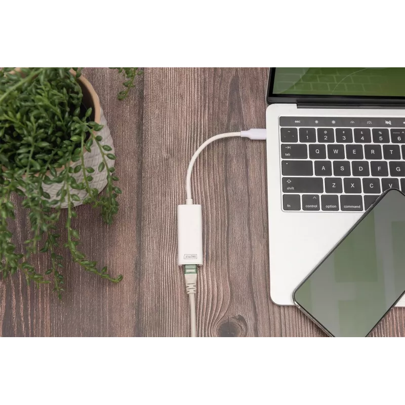 Adaptador Digitus DN-3024 USB 3.0 20 cm 1x USB-C para 1x RJ45 blindado