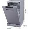 Máquina de lavar louça Gorenje GS522E10S, E, instalação livre, largura 45 cm, número de conjuntos 10, cinzento