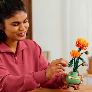 LEGO Icons conjunto de construção de crisântemos modelo criativo para adultos para construir uma planta artificial presente para mulheres homens ela ou ele decoração para casa escritório
