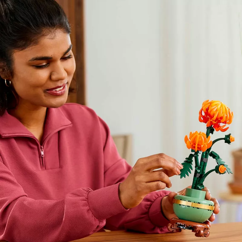 LEGO Icons conjunto de construção de crisântemos modelo criativo para adultos para construir uma planta artificial presente para mulheres homens ela ou ele decoração para casa escritório