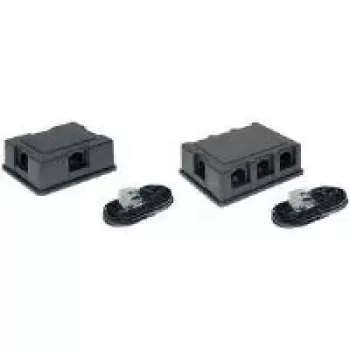 Splitter telefónico RJ-45 F 3x RJ-45 F preto ShiverPeaks BS71400-3SET