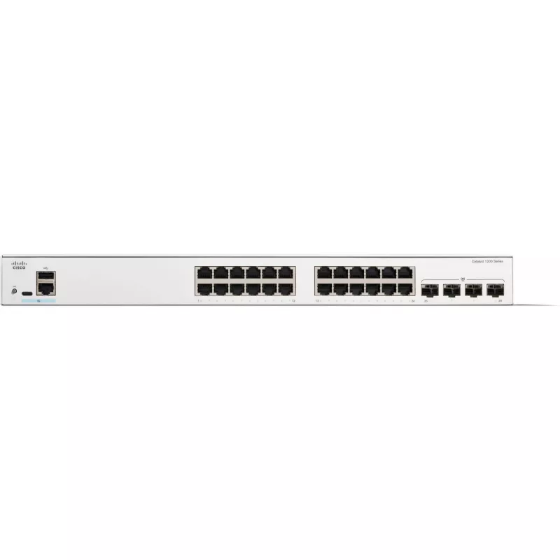 Switch gerido Cisco Catalyst 1200-24T-4G 24 portas GE 4x1GE SFP