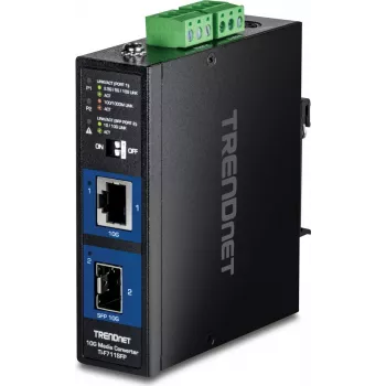 Conversor de media industrial TRENDnet TI-F711SFP 10G SFP+ (TI-F711SFP)