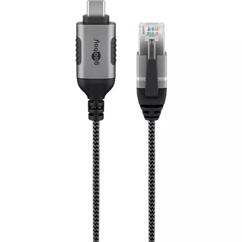 Cabo Ethernet Goobay USB-C 3.1 para RJ45 fino 3 m – liga router, modem ou (74404)