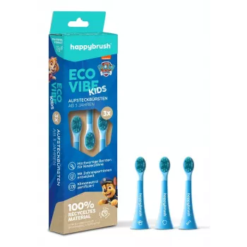 happybrush EcoVibe Kids Paw Patrol cabeças de escova de substituição, azul, 3 unid.