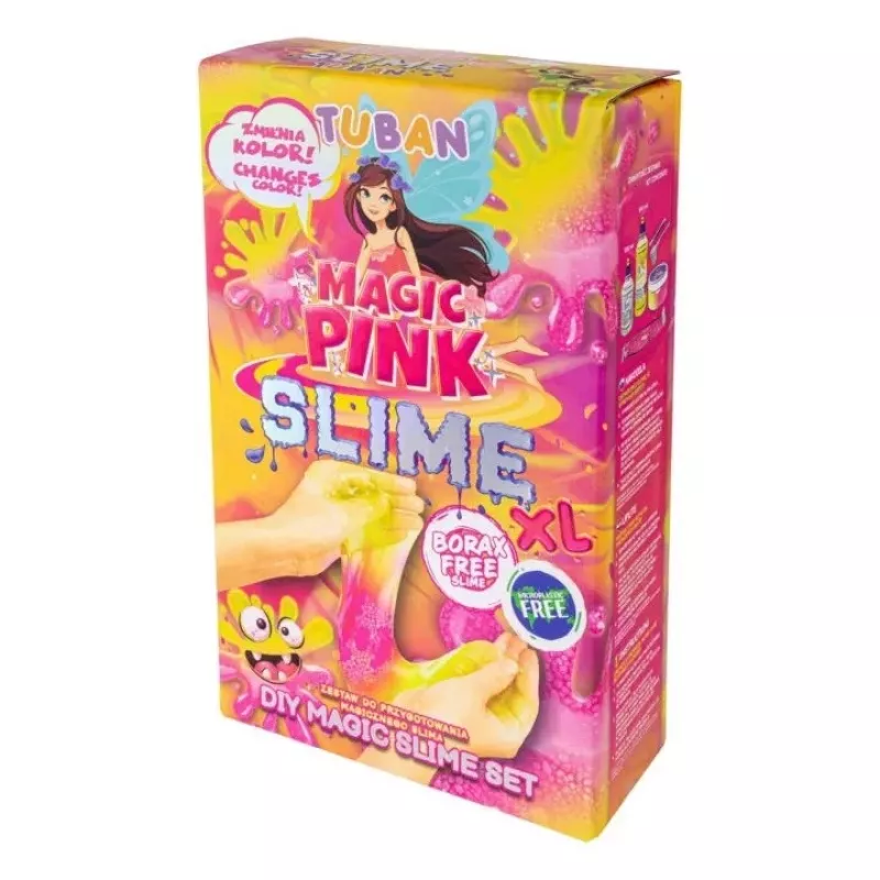 Conjunto de slime DIY TUBAN TU3569 — Magic Pink XL, não tóxico, seguro para crianças
