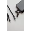 Cabo USB-C 2em1 1m preto