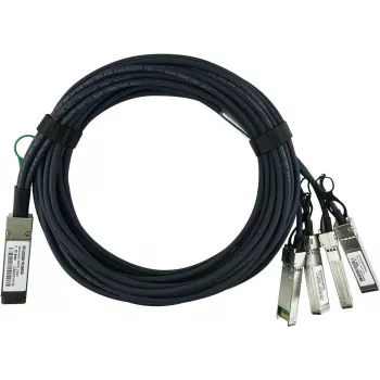 Cabo de cobre passivo DAC CBO QSFP-4SFP10G-CU1M 1 m para ligações QSFP para 4×SFP+