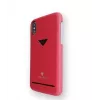 Capa traseira com compartimento para cartões VixFox para Samsung S9 — capa protetora vermelho rubi com compartimento para cartões