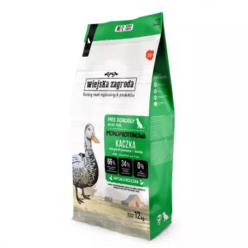 WIEJSKA ZAGRODA Monoproteica Pato M/L - Alimento seco para cães - 12kg