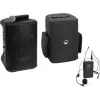 Sistema PA portátil sem fios Omnitronic PORTY-8A com transmissor de headset e bolsa macia