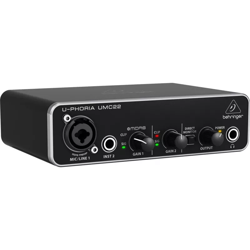 Behringer UMC22 Equipamento musical complementar Pré-amplificador para concerto/estúdio