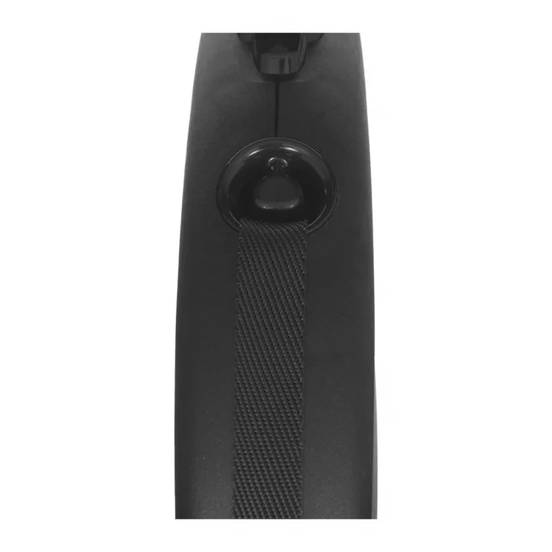 Flexi Black Design M trela extensível para cães, fita de 5 m, até 25 kg