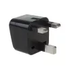 Maclean MCE154 adaptador de ficha, tomada UE para ficha UK, preto