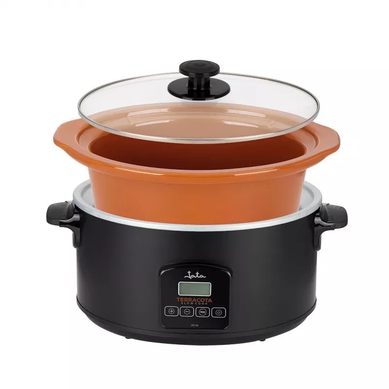 Panela de cozedura lenta Jata JEOL2145 5 L 210 W preto terracota botões 230 V