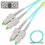 Cabo de patch de fibra ótica Extralink SC/APC–SC/APC, multimodo OM3, duplex, bainha de 3 mm, 5 m