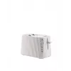 Torradeira Alessi MDL08B preta — design Plissé, 6 níveis de tostagem, bagel/descongelar/aquecer, 340×185×250 mm