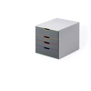 Unidade de gavetas Durable VARICOLOR cinzento plástico 4 gavetas