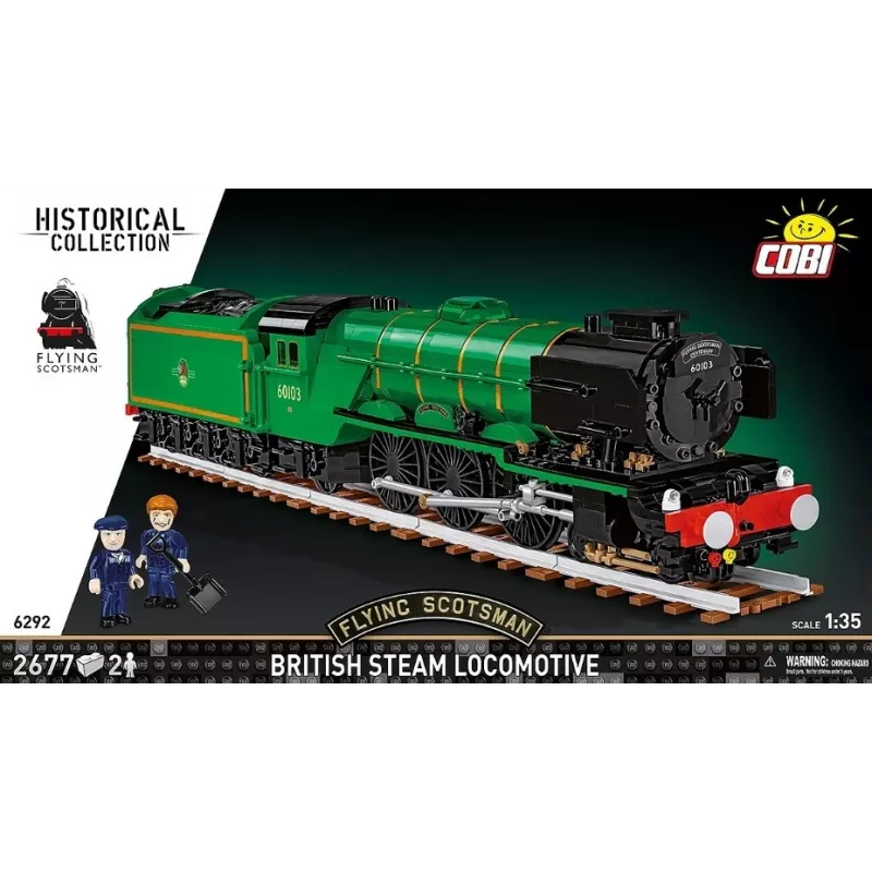 Cobi Flying Scotsman locomotiva a vapor britânica, conjunto de construção, 1:35, 2677 peças