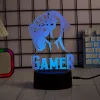 Lâmpada LED de mesa MANTA SNL122RGB decoração de luz 3D RGB, RGB com mudança de cor, alimentação USB
