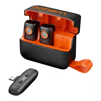 Microfone Hohem (2TX + 1RX + estojo de carregamento)