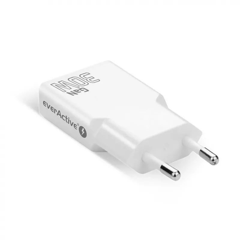 Fonte de alimentação everActive SC-385Q Super slim QC 4 Fast Charging — carregador rápido USB, design compacto