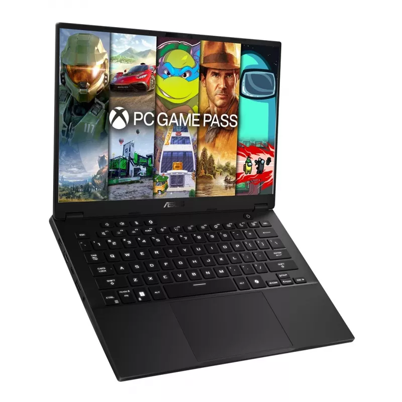 Portátil ASUS FA401UH-RG018 — 14 polegadas WQXGA IPS 165Hz, AMD Ryzen 7 260 (8c/16t, até 5,1 GHz), RTX 5050 8GB, 16GB LPDDR5x, 512GB PCIe 4.0 SSD, 73Wh