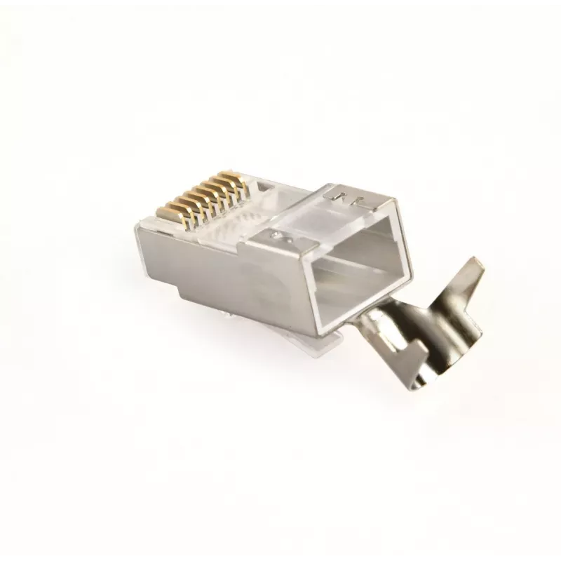Ficha RJ45 GEMBIRD CAT7 8P8C banhada a ouro 15µ FTP/SFTP, pack de 100