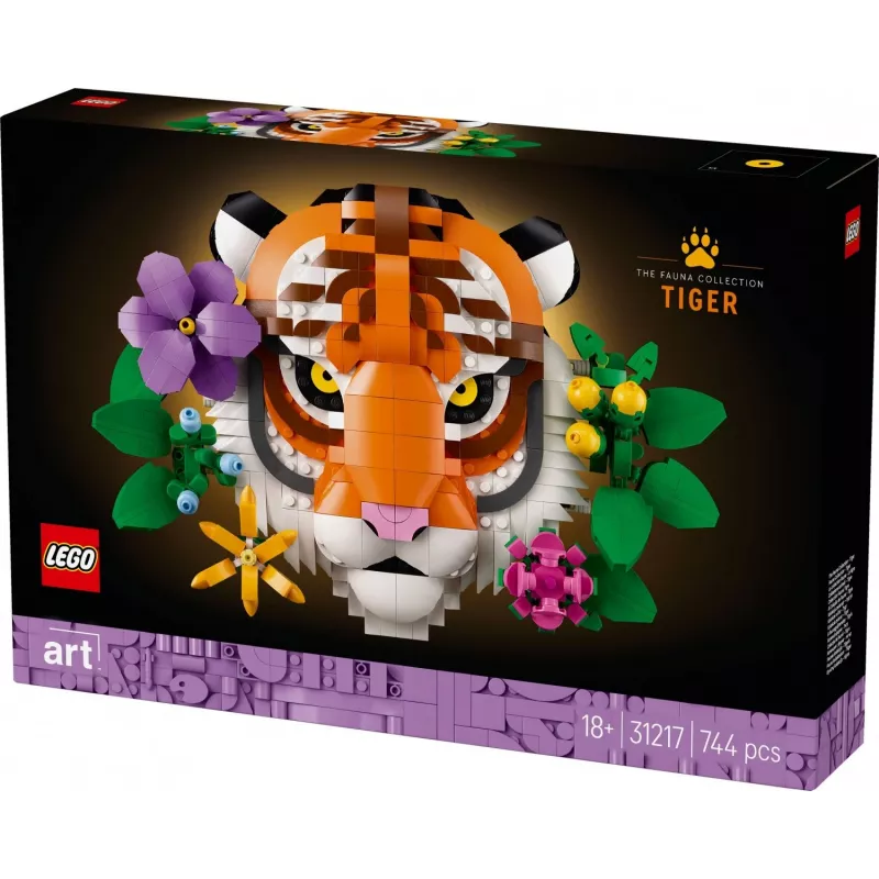 Brinquedo de construção LEGO Art Fauna Collection Tigre Conjunto 31217 – modelo de tigre para construir