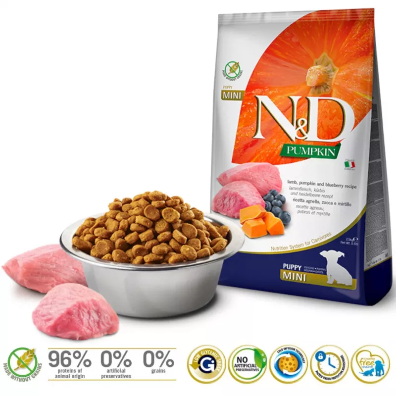 FARMINA N&D Pumpkin Mini Puppy - ração seca para cães - 2,5 kg
