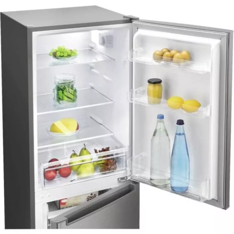 Bomann KG 7359 frigorífico combinado, frigorífico 121 l + congelador 52 l, classe energética C, aço inoxidável
