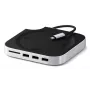 Dock para portátil/replicador de portas Satechi ST-GNMMES — hub USB 3.2 Gen 2 Type-C com fios, USB-A & SD, prateado