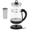 Chaleira elétrica Adler | AD 1299 | elétrica | 2200 W | 1,5 L | vidro | base rotativa 360° | preta