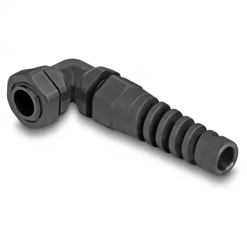 DeLOCK bucim 90° angular PG7 preto alívio de tração