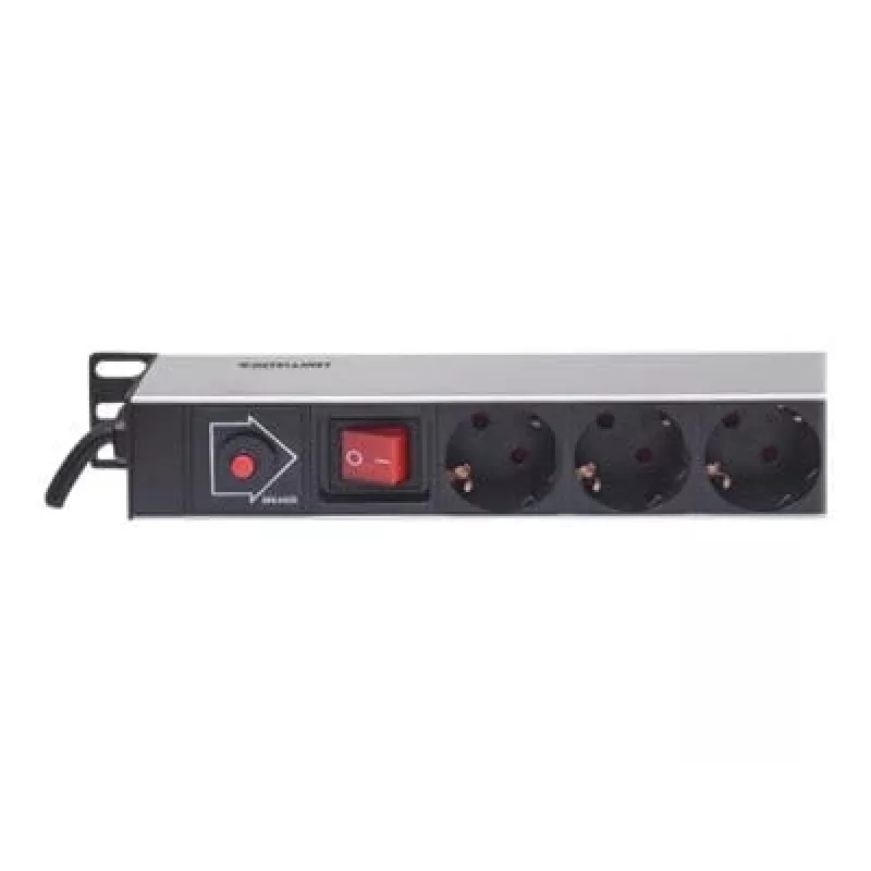 Unidade de distribuição de energia (PDU) Intellinet montagem vertical em rack 12 saídas, tomadas EU CEE 7/3, com interruptor on/off e proteção contra sobrecarga, cabo de alimentação integrado de 1,8m com ficha EU CEE 7/4