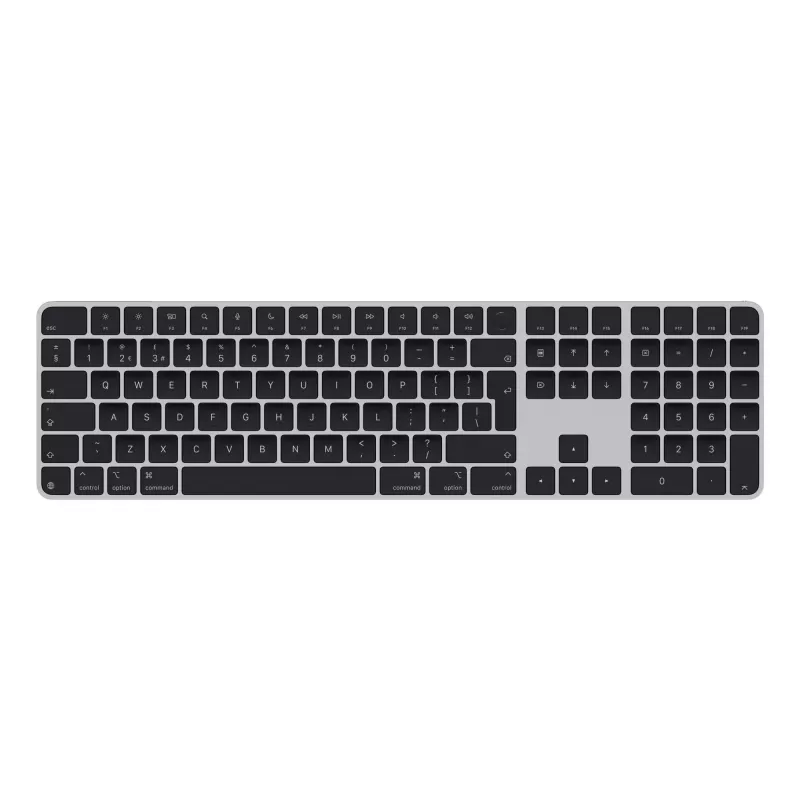 Teclado APPLE Magic com Touch ID e teclado numérico para modelos Mac com Apple Silicon – inglês britânico – teclas pretas
