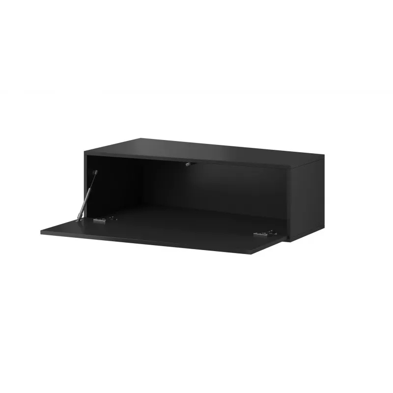 Conjunto de armários de sala Cama VIGO SLANT 5 preto/preto brilhante