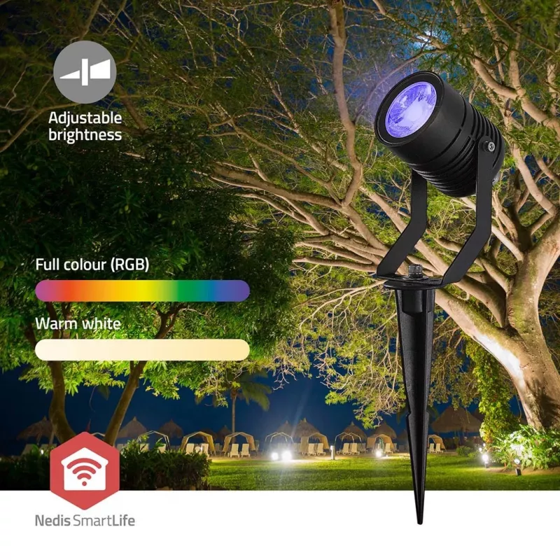 Iluminação exterior Nedis ZBLOS10RGBW3 Candeeiro de chão para exterior LED 9 W G