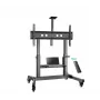 Suporte de TV ONKRON TS1991E-B suporte de chão móvel para televisores 55–100 polegadas, preto, altura 1100–1600 mm, 130 kg, VESA até 1000×600