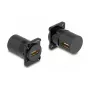Módulo D-Type DeLOCK HDMI conector fêmea para conector fêmea 90° angular preto